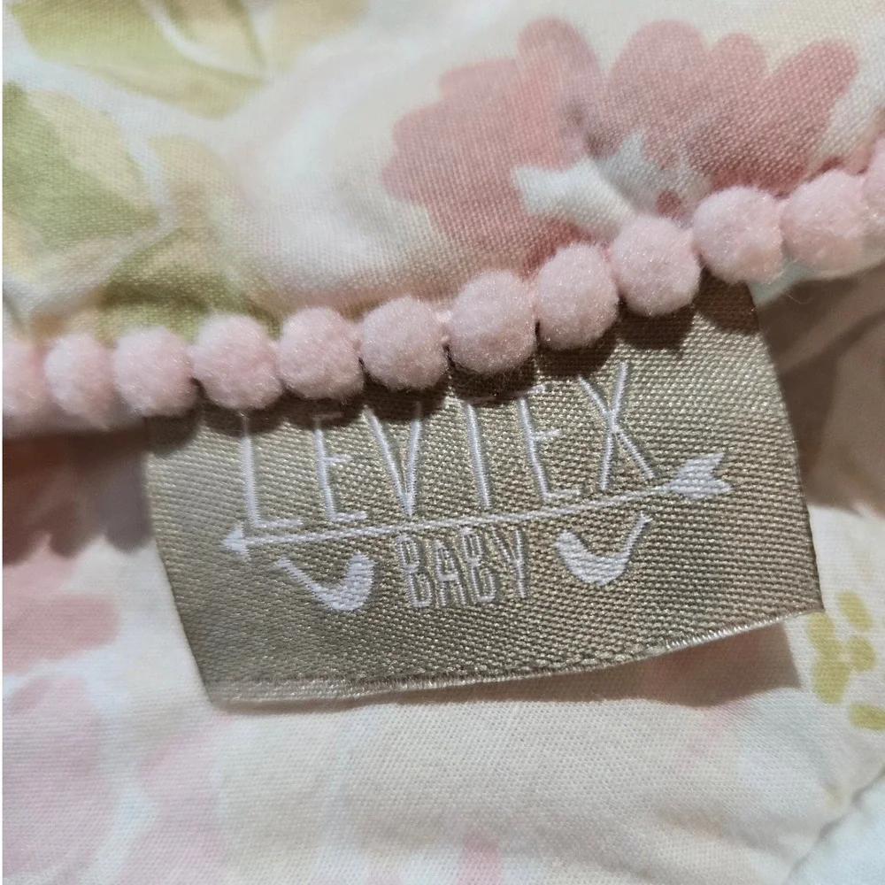 Levtex Baby Woodland Forest Animals Teepee Floral‎ Quilt Blanket Pink Blue Boho